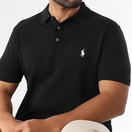Polo Ralph Lauren - Polo Manches Courtes Custom Slim Fit Original Player Noir