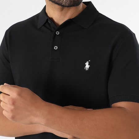 Polo Ralph Lauren - Polo Manches Courtes Custom Slim Fit Original Player Noir
