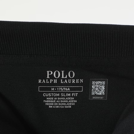 Polo Ralph Lauren - Polo Manches Courtes Custom Slim Fit Original Player Noir