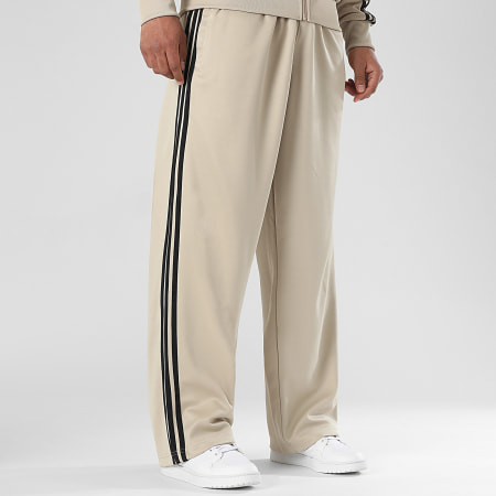 Adidas Originals - Pantalon Jogging A Bandes Loose TP KC8527 Beige Noir