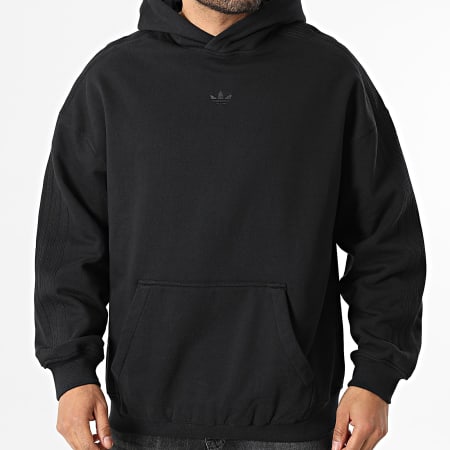 Adidas Originals - Sweat Capuche A Bandes Essential JC9572 Noir