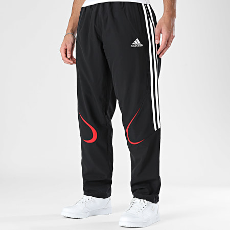 Adidas Sportswear - Pantalon Jogging A Bandes Teamgeist TP KD5866 Noir Blanc Rouge