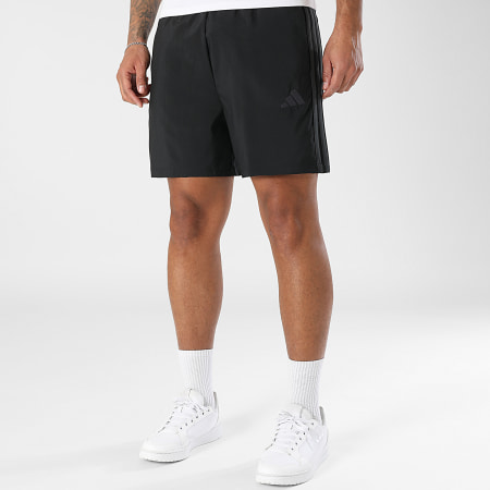 Adidas Sportswear - Short Jogging A Bandes 3 Stripes Chelsea KT0552 Noir Gris Anthracite