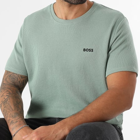 BOSS - Camiseta Waffle 50535891 Verde Claro