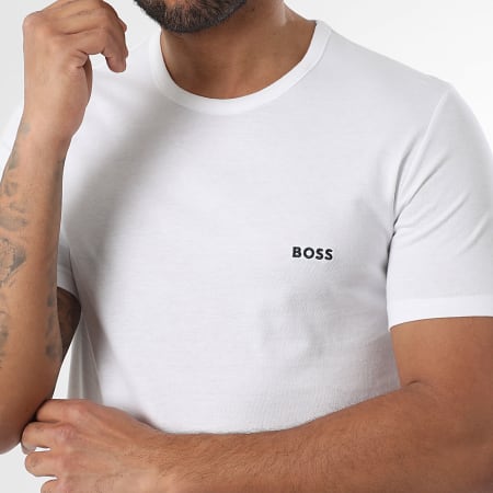 BOSS - Lot De 3 Tee Shirts 50532468 Blanc Bleu Clair Gris Anthracite