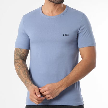 BOSS - Lot De 3 Tee Shirts 50532468 Blanc Bleu Clair Gris Anthracite