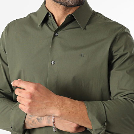 Calvin Klein - Camisa de Manga Larga LB148 Verde Kaki