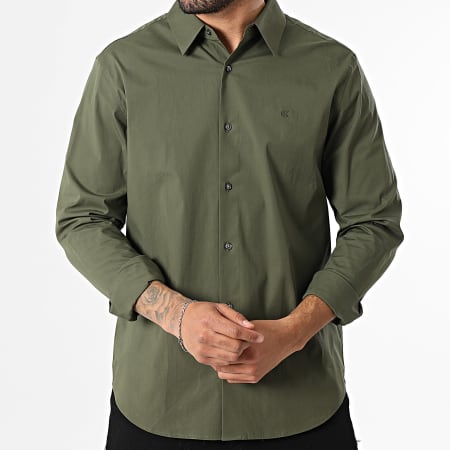 Calvin Klein - Camisa de Manga Larga LB148 Verde Kaki
