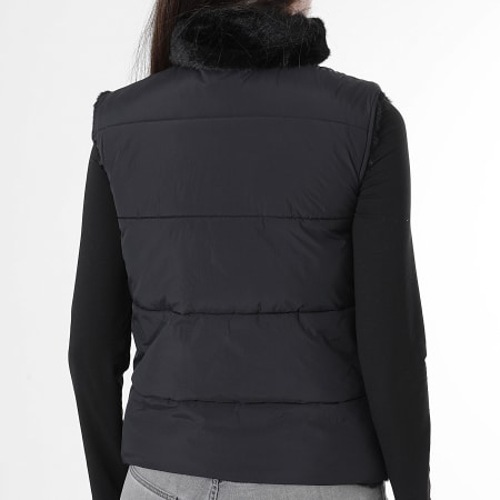 Comme Des Loups - Plumífero sin mangas con pelo reversible Mujer Smooth Negro