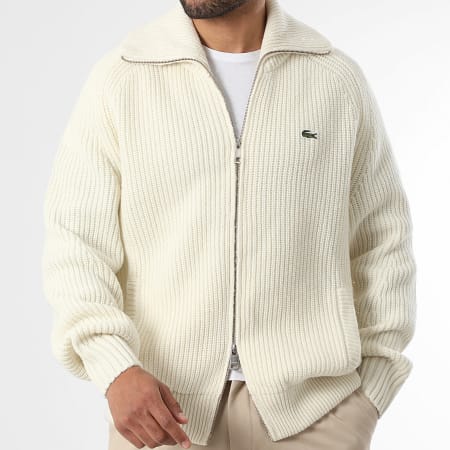 Gilet côtelé zippé - Beige - - 10.00