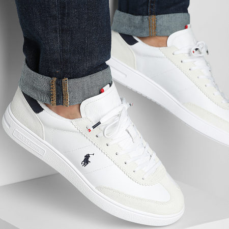 Polo Ralph Lauren - Zapatillas Bedford Blanco Marino Rojo