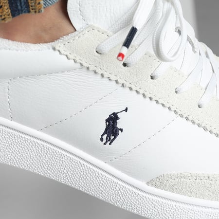 Polo Ralph Lauren - Zapatillas Bedford Blanco Marino Rojo