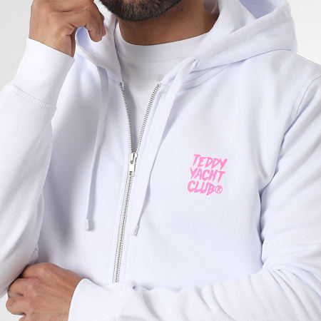 Teddy Yacht Club - Sudadera Con Cremallera Capucha Vision Blanco
