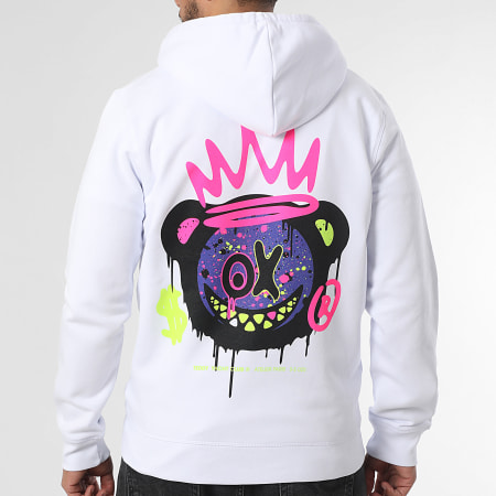 Teddy Yacht Club - Sudadera Con Cremallera Capucha Vision Blanco