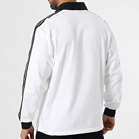 Adidas Originals - Polo Manches Longues A Bandes 3 Stripes KE3575 Blanc Noir