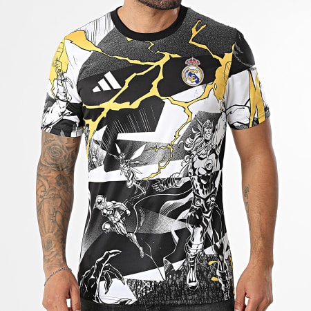 Adidas Sportswear - Maillot De Foot Real Madrid JZ9018 Noir Blanc Jaune