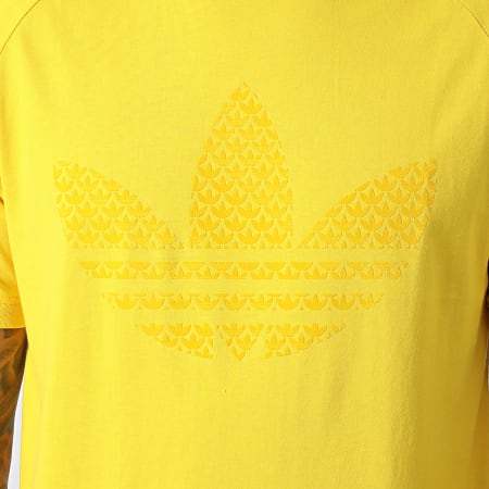 Adidas Originals - Tee Shirt A Bandes Monogram 3 Stripes KD0404 Jaune