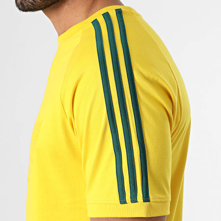 Adidas Originals - Tee Shirt A Bandes Monogram 3 Stripes KD0404 Jaune