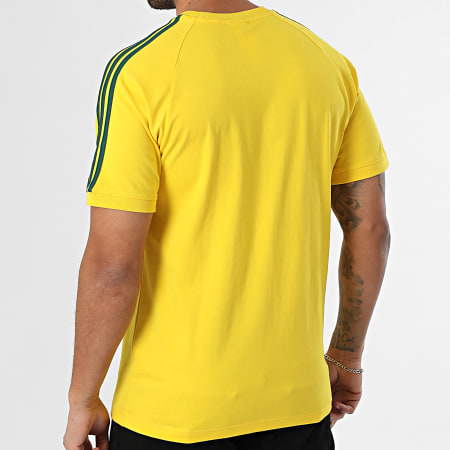 Adidas Originals - Tee Shirt A Bandes Monogram 3 Stripes KD0404 Jaune
