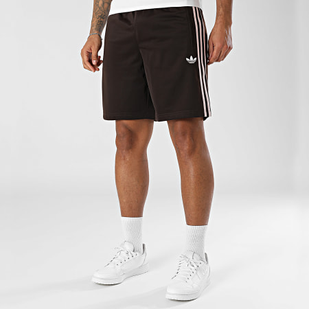 Adidas Originals - Short Jogging A Bandes Firebird KE1373 Marron Rose