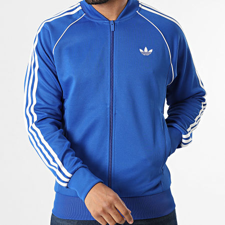Adidas Originals - Veste Zippée A Bandes KE1669 Bleu Roi