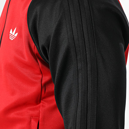 Adidas Originals - Veste Zippée A Bandes KE3510 Rouge Noir
