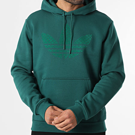 Adidas Originals - Sweat Capuche Monogram KD0403 Vert Bouteille