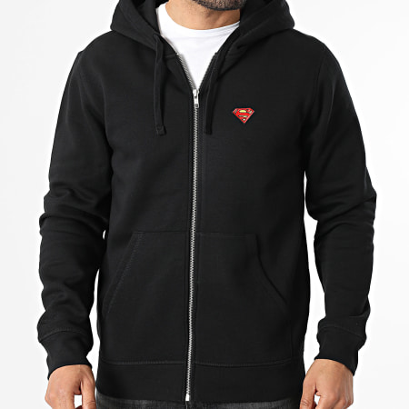 DC Comics - Sweat Zippé Capuche Patch Brodé Noir