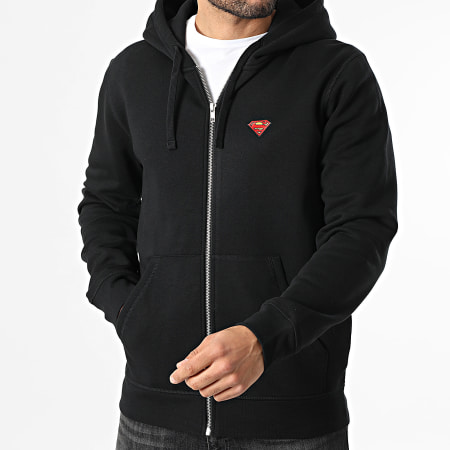 DC Comics - Sweat Zippé Capuche Patch Brodé Noir