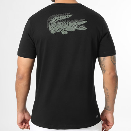 Lacoste - Tee Shirt Big Logo Crocodile Regular Fit Noir