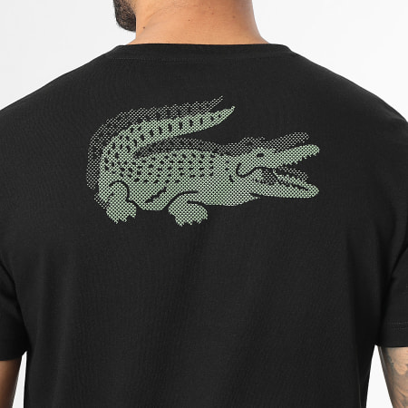 Lacoste - Tee Shirt Big Logo Crocodile Regular Fit Noir