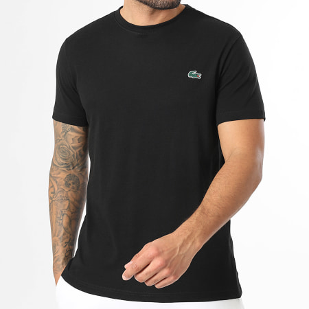 Lacoste - Tee Shirt Big Logo Crocodile Regular Fit Noir