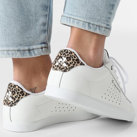 Le Coq Sportif - Zapatillas Mujer Lucie Animal 2610535 Blanco Óptico Croissant