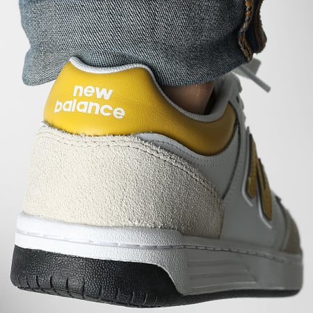 New Balance - Sneakers 480 U480L8BK White Beige Yellow - Ryses