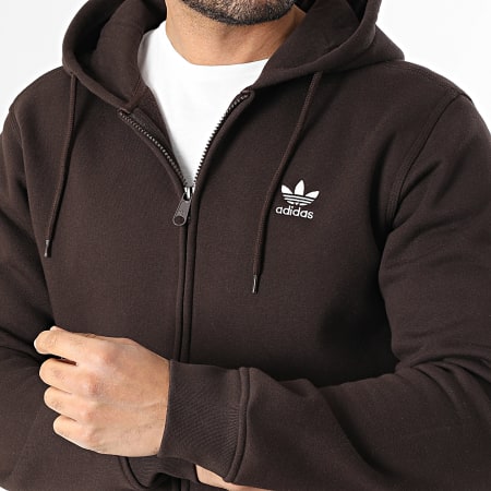 Adidas Originals - Sweat Capuche Zippé Essential KE1143 Marron