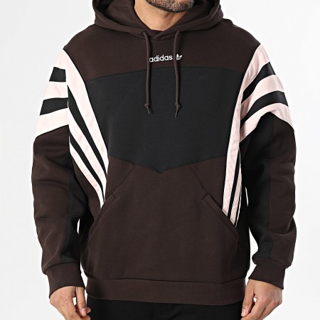 Adidas Originals - Sudadera con capucha de bandas Santiago KT0729 Marrón Negro Beige