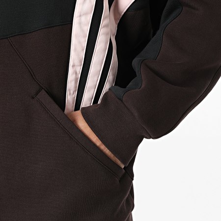 Adidas Originals - Sudadera con capucha de bandas Santiago KT0729 Marrón Negro Beige