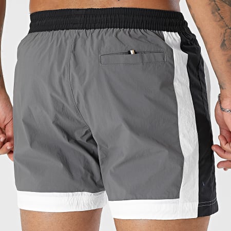 BOSS - Swim Shorts A Bandes Remy 50534321 Dark Grey White Black