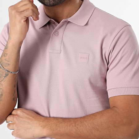 BOSS - Polo Manches Courtes Slim Passenger 50507803 Rose
