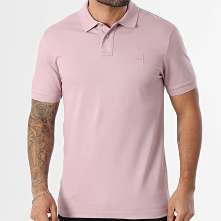 BOSS - Polo Manches Courtes Slim Passenger 50507803 Rose