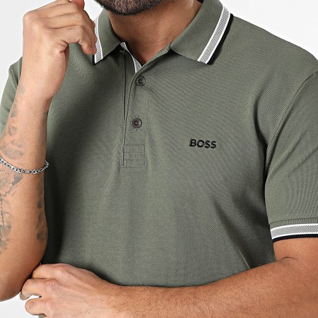 BOSS - Polo Manches Courtes Paddy 50469055 Vert Kaki
