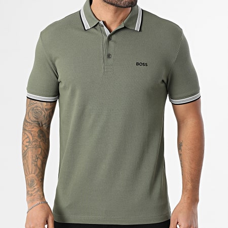 BOSS - Polo Manches Courtes Paddy 50469055 Vert Kaki