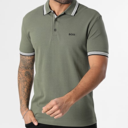 BOSS - Polo Manches Courtes Paddy 50469055 Vert Kaki