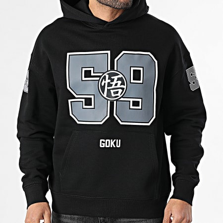 Dragon Ball Z - Felpa con Cappuccio Relaxed US Big Front Nero