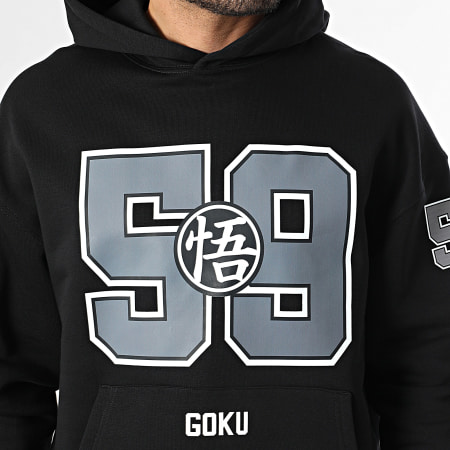 Dragon Ball Z - Felpa con Cappuccio Relaxed US Big Front Nero