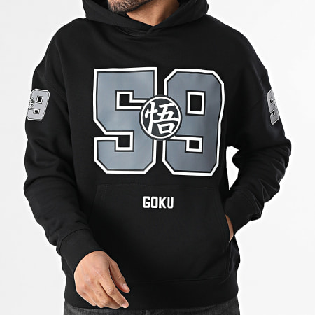 Dragon Ball Z - Felpa con Cappuccio Relaxed US Big Front Nero
