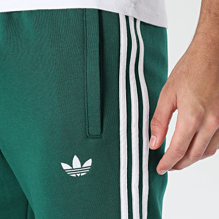 Adidas Originals - Pantalon Jogging A Bandes 3 Stripes KE3559 Vert Bouteille Blanc