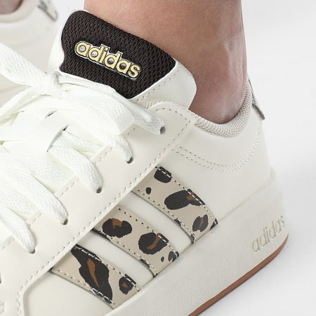 Adidas Sportswear - Baskets Femme Grand Court 3.0 J KJ4849 Core White Leopard
