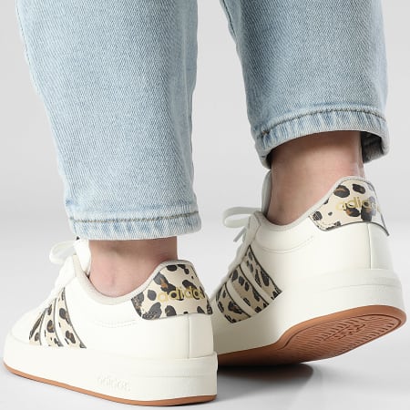 Adidas Sportswear - Baskets Femme Grand Court 3.0 J KJ4849 Core White Leopard