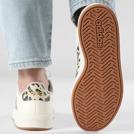Adidas Sportswear - Baskets Femme Grand Court 3.0 J KJ4849 Core White Leopard